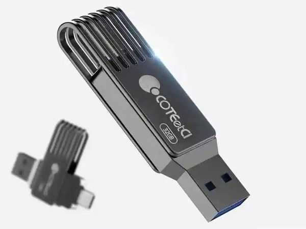 فلش مموری تایپ سی و یو ای بی 64 گیگ کوتتسی Coteetci Type C and USB flash memory CS8833-64G ?>