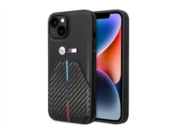 قاب فیبر کربن و چرم آیفون 14 پلاس طرح بی ام و ام3 CG Mobile iphone 14 Plus BMW M3 Carbon Fiber & Leather Case