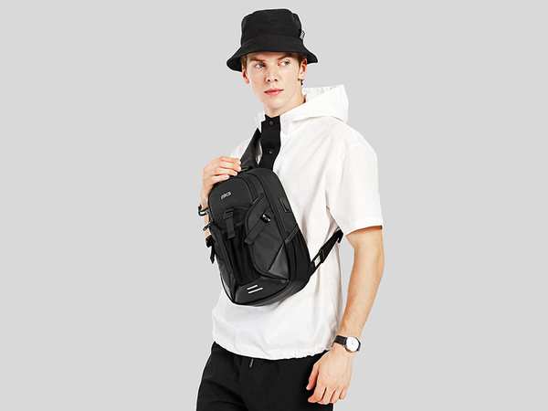 کوله کراس بادی تک بند ضد آب یو اس بی دار بنج Bange BG-77120 Men Waterproof Crossbody Chest Bag with USB - تصویر 12
