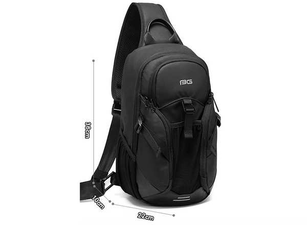 کوله کراس بادی تک بند ضد آب یو اس بی دار بنج Bange BG-77120 Men Waterproof Crossbody Chest Bag with USB - تصویر 14