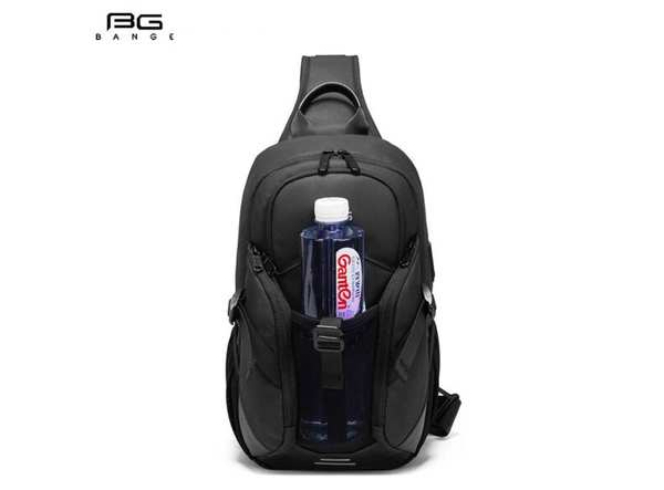 کوله کراس بادی تک بند ضد آب یو اس بی دار بنج Bange BG-77120 Men Waterproof Crossbody Chest Bag with USB - تصویر 9