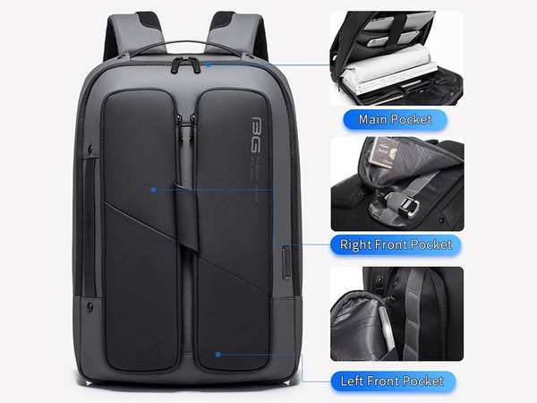 کوله پشتی ضد آب یو اس بی دار بنج Bange BG-7238 Waterproof Backpack with USB Port - تصویر 10