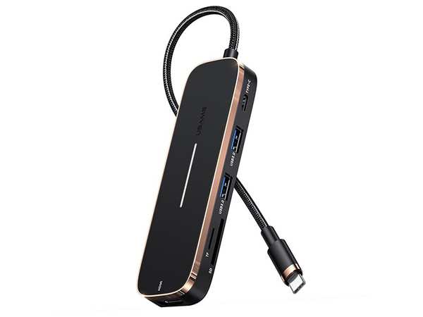 هاب تایپ سی 6 پورت یوسامز USAMS US-SJ575 6in1 Multifunctional Type-C HUB