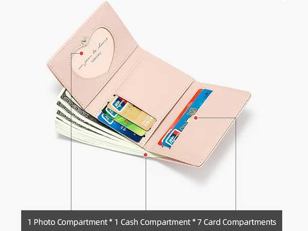 کیف پول دخترانه تاشو TAOMICMIC Y8848 small tri fold short women wallet - تصویر 10