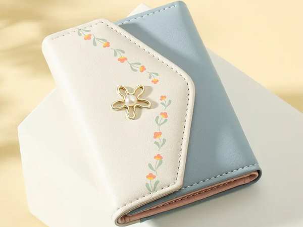 کیف پول زنانه و دخترانه گلدار همراه با جاکارتی TAOMICMIC Y8324 short pu leather wallet