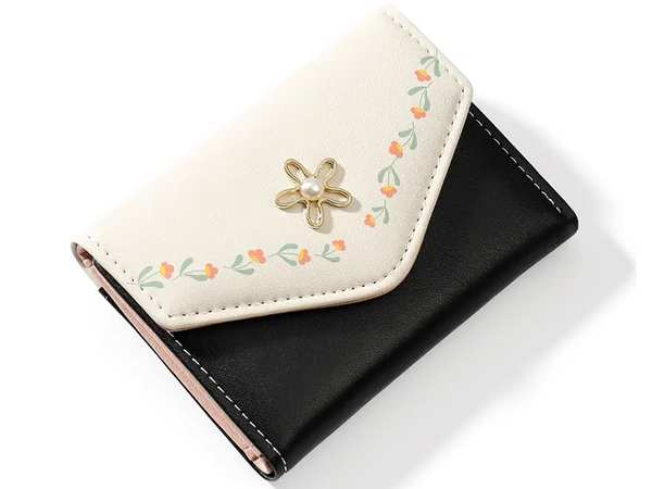 کیف پول زنانه و دخترانه گلدار همراه با جاکارتی TAOMICMIC Y8324 short pu leather wallet - تصویر 4