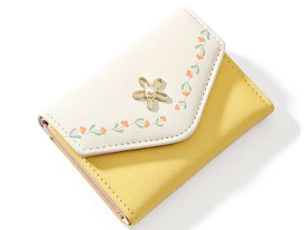 کیف پول زنانه و دخترانه گلدار همراه با جاکارتی TAOMICMIC Y8324 short pu leather wallet - تصویر 5