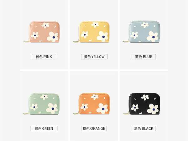 کیف پول و کارت دخترانه گلدار TAOMICMIC Y8376 PU leather credit card holder girl wallet - تصویر 11