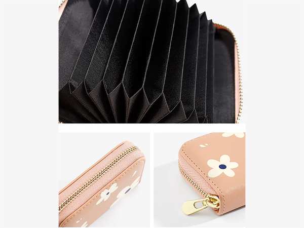کیف پول و کارت دخترانه گلدار TAOMICMIC Y8376 PU leather credit card holder girl wallet - تصویر 12