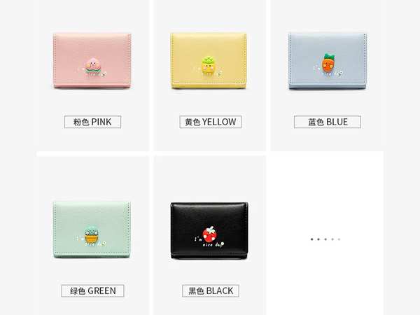 کیف پول دخترانه فانتزی تاشو با طراحی برجسته TAOMICMIC Y8902 three-fold women money clip short wallet - تصویر 11