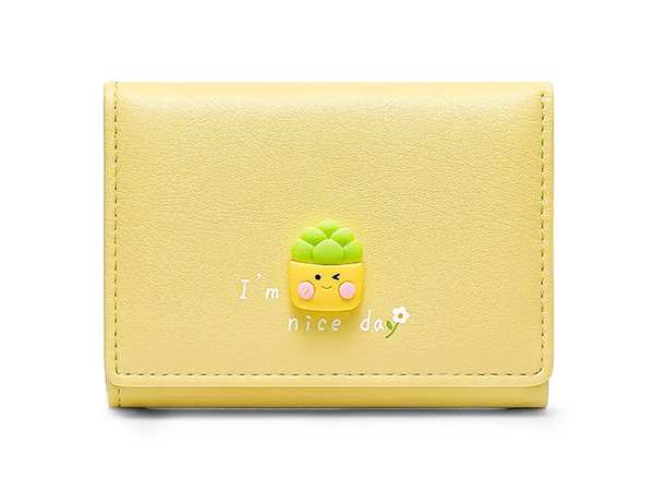کیف پول دخترانه فانتزی تاشو با طراحی برجسته TAOMICMIC Y8902 three-fold women money clip short wallet - تصویر 4