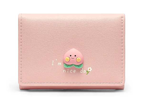 کیف پول دخترانه فانتزی تاشو با طراحی برجسته TAOMICMIC Y8902 three-fold women money clip short wallet - تصویر 5