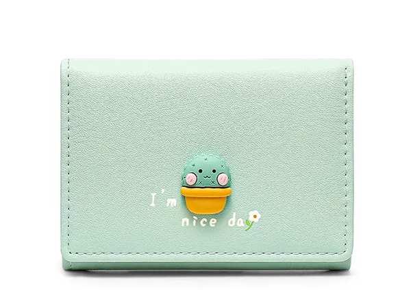 کیف پول دخترانه فانتزی تاشو با طراحی برجسته TAOMICMIC Y8902 three-fold women money clip short wallet - تصویر 8
