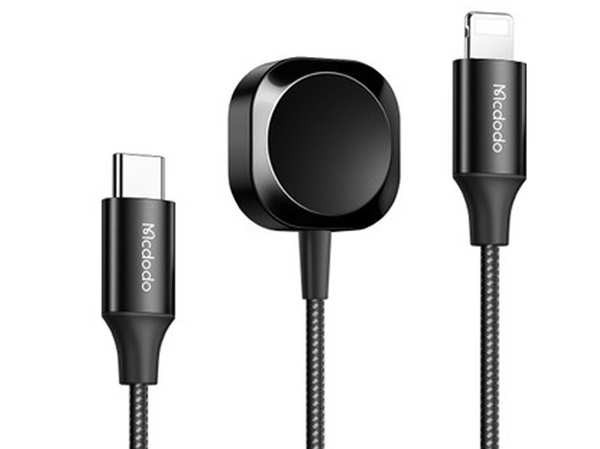 کابل شارژ لایتنینگ 18 وات و شارژر بی سیم اپل واچ مک دودو Mcdodo 2 In 1 Wireless Charger Apple Watch & Phone CH-2980