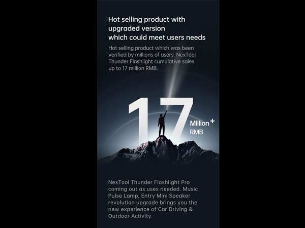 چراغ قوه شارژی 12 کاره شیائومی Xiaomi NexTool NE20161 Outdoor Thunder 12 in 1 the flashlight - تصویر 28