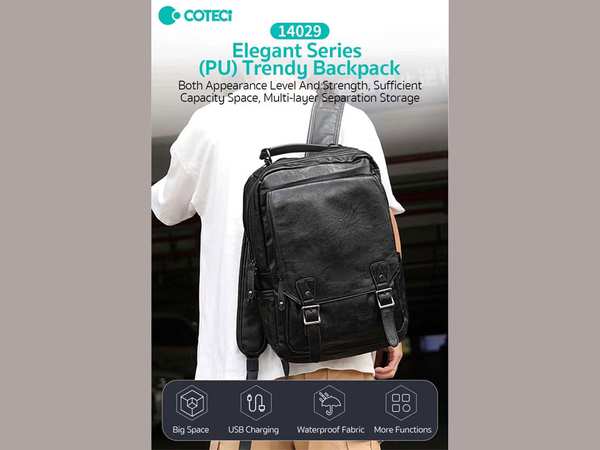 کوله پشتی ضدآب کوتتسی Coteetci Elegant series Trendy Backpack 14029-BK - تصویر 4