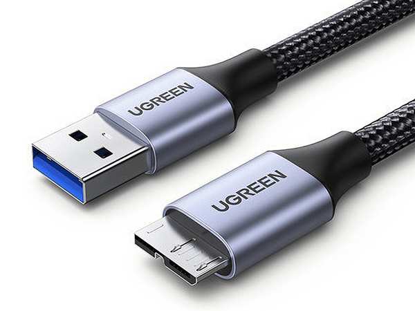 کابل هارد یو اس بی به میکرو یو اس بی یک متری یوگرین Ugreen US374 80793 USB to Micro USB 3.0 hard disk drive cable