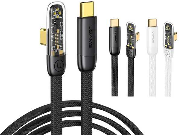 کابل گیمینگ سوپر فست شارژ دو سر تایپ سی 100 وات 1.2 متری یوسامز USAMS SJ584 Type-C Fast Charging and Data Cable