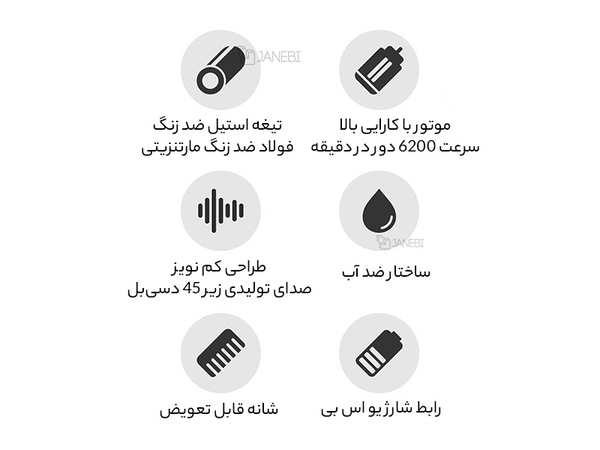 ماشین اصلاح موی سر شیائومی Xiaomi Huanxing EC101 Mini Electric Hair Clipper - تصویر 7