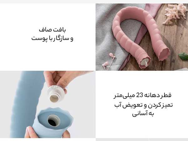 بهداشت و سلامت عمومی کیسه آب گرم U شکل شیائومی Xiaomi Youpin Jotun Judy U-Shaped Neck Heat Compress Silicone Hot Water Bag JJ-WD0040 - تصویر 14