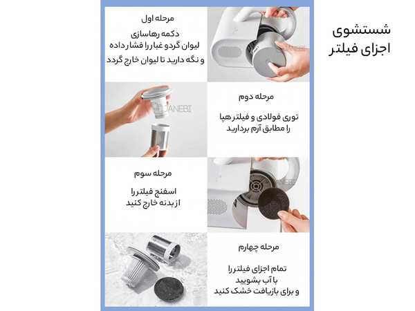 جارو برقی تشک ماوراء بنفش شیائومی Xiaomi Mijia MJCMY01DY UV Sterilization Anti-Mites Mattress Vacuum Cleaner - تصویر 13