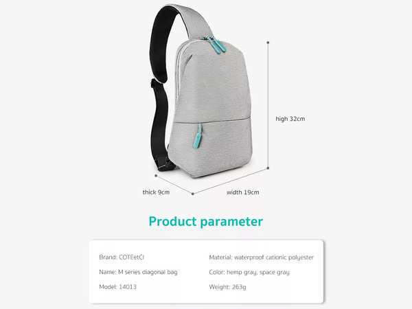 کوله پشتی تک بند کوتتسی مدل Coteetci M Series diagonal Bag SG-14013 - تصویر 2