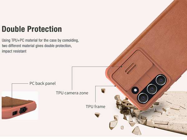 کیف سامسونگ گلکسی اس 23 پلاس نیلکین Nillkin Samsung Galaxy S23+/S23 Plus Qin Pro leather case - تصویر 17