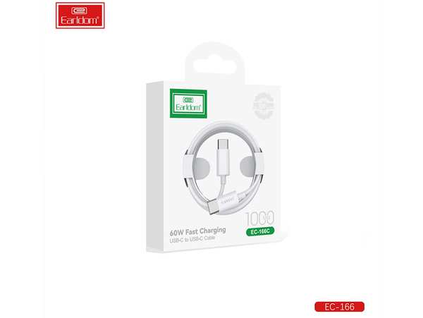 کابل شارژ سریع دوسر تایپ سی 60 وات یک متری ارلدام Earldom PD Charging Cable 1m 60W EC-166