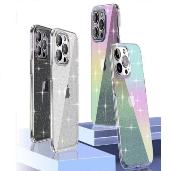قاب شاین شفاف رنگی آیفون 14 پرومکس جی مکس Glitter