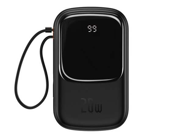 پاوربانک تایپ سی و یو اس بی 20 وات 20000 همراه با کابل لایتنینگ بیسوس BASEUS POWER BANK 20000MAH QPOW PRO PD 20W PPQD060201