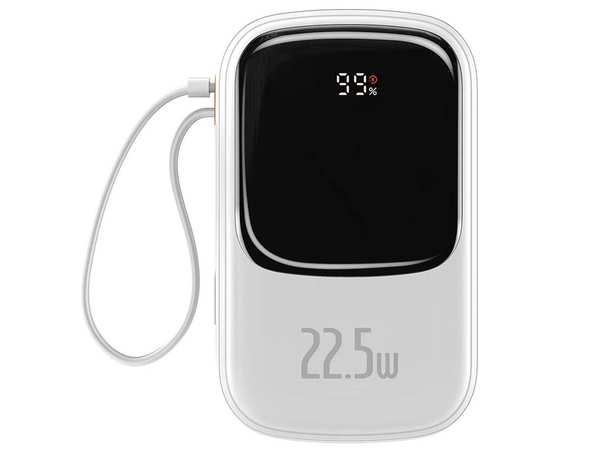پاوربانک تایپ سی و یو اس بی 20 وات 20000 همراه با کابل لایتنینگ بیسوس BASEUS POWER BANK 20000MAH QPOW PRO PD 20W PPQD060201 - تصویر 3