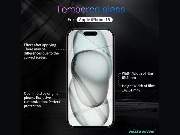 گلس آیفون 15 نیلکین NillkinApple iphone 15 H+Pro tempered glass - تصویر 13