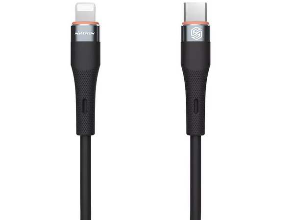 کابل تایپ سی به لایتنینگ 27 وات 1.2 متری نیلکین Nillkin Flowspeed liquid silicone cable Type-C to Lightning PD 27W