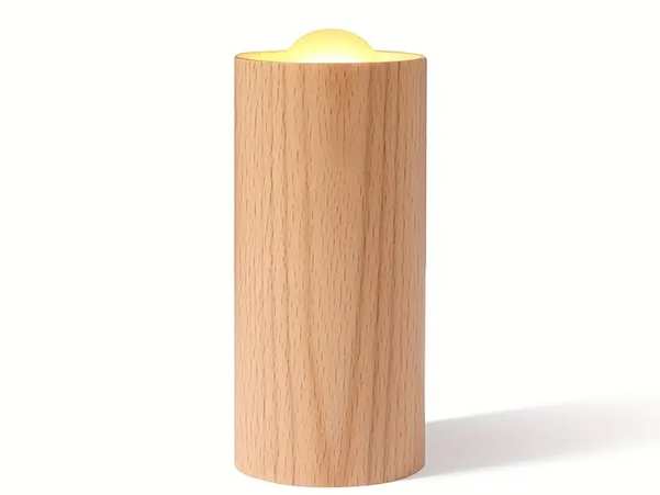 چراغ خواب شارژی طرح شمع چوبی Wood LED Candlelight Simulation Wax Candle Night Light839844NC5330