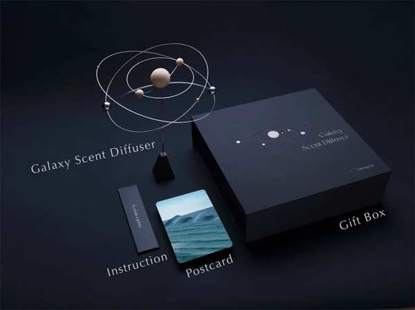 پخش کننده عطر طرح سیاره LH320 Balance Galaxy Wood Scent Diffuser - تصویر 12