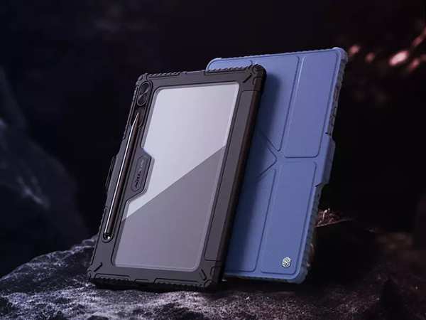 کیف محافظ بامپردار سامسونگ تب اس 9 نیلکین Nillkin Bumper Leather cover case Pro Multi-angle folding style for Samsung Galaxy Tab S9 - تصویر 11