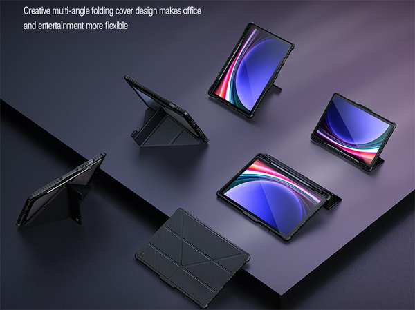 کیف محافظ بامپردار سامسونگ تب اس 9 نیلکین Nillkin Bumper Leather cover case Pro Multi-angle folding style for Samsung Galaxy Tab S9 - تصویر 16