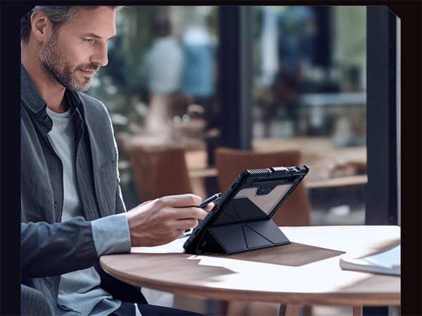 کیف محافظ بامپردار سامسونگ تب اس 9 نیلکین Nillkin Bumper Leather cover case Pro Multi-angle folding style for Samsung Galaxy Tab S9 - تصویر 19