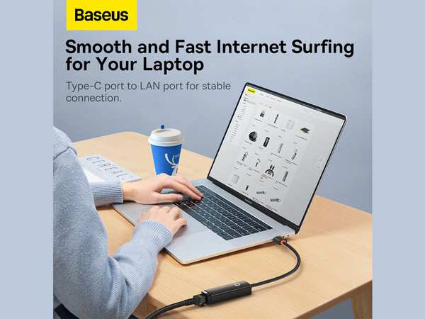 کابل تبدیل تایپ سی به پورت شبکه RJ45 LAN بیسوس Baseus Lite Series Port Ethernet Adapter Type-C To Rj45 100Mbps WKQX000201 - تصویر 11