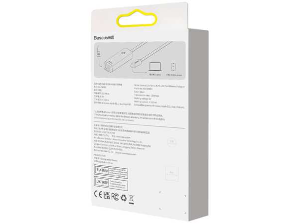 کابل تبدیل تایپ سی به پورت شبکه RJ45 LAN بیسوس Baseus Lite Series Port Ethernet Adapter Type-C To Rj45 100Mbps WKQX000201 - تصویر 7