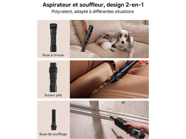 جارو شارژی قابل حمل بیسوس Baseus A2Pro Cordless Car Vacuum Cleaner 6000Pa VCAQ040001 - تصویر 16
