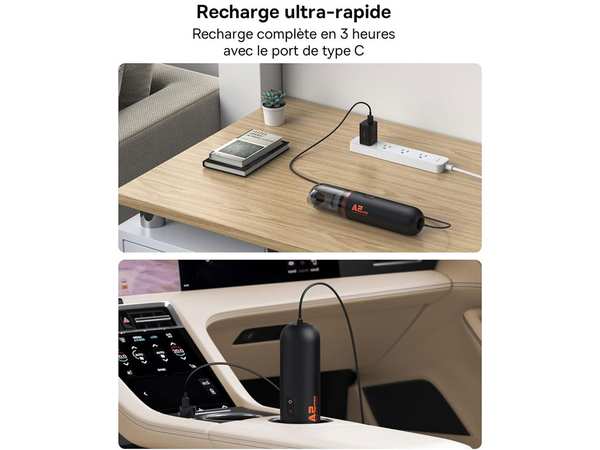 جارو شارژی قابل حمل بیسوس Baseus A2Pro Cordless Car Vacuum Cleaner 6000Pa VCAQ040001 - تصویر 21