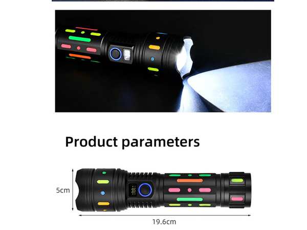 چراغ قوه شارژی فلورسنت زوم تلسکوپی 50 وات چند منظوره Multifunction Telescopic Zoom Fluorescent Light Absorber Flashlight G85 - تصویر 2