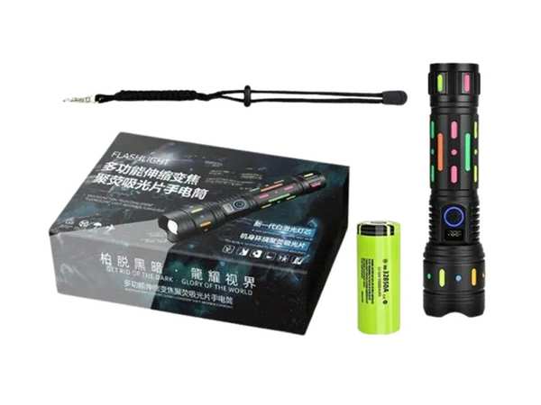 چراغ قوه شارژی فلورسنت زوم تلسکوپی 50 وات چند منظوره Multifunction Telescopic Zoom Fluorescent Light Absorber Flashlight G85 - تصویر 5