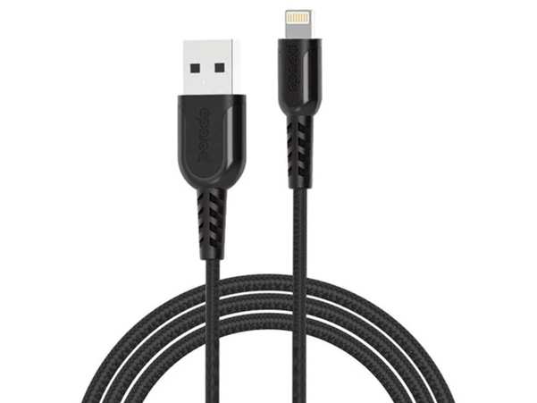 کابل شارژ یو اس بی به لایتنینگ 2.4 آمپر 1.2 متری پورودو Porodo PD-12TUBL lightning cable 1.2 m