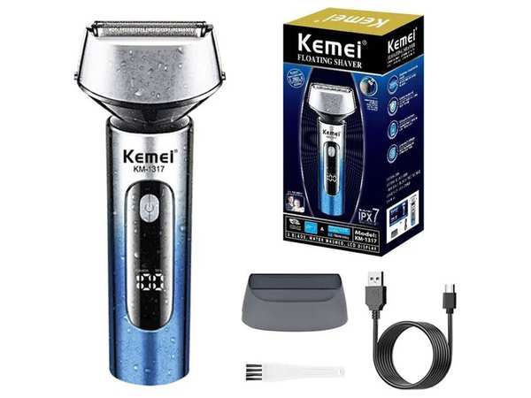 ماشین اصلاح شارژی کمی Kemei Rechargeable Electric Shaver TXD-KM-1317 - تصویر 7
