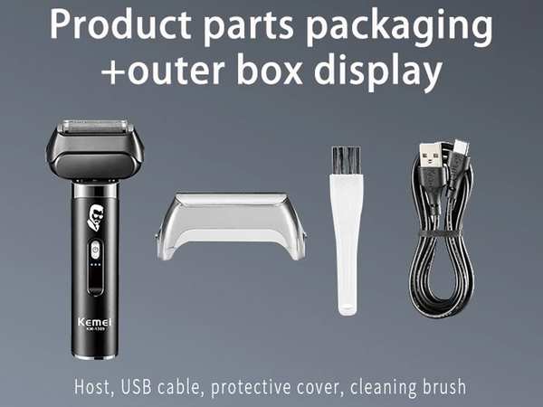 ریش تراش شارژی کمی Kemei Fast Speed Rechargeable Electric Shaver Km-1309 - تصویر 9