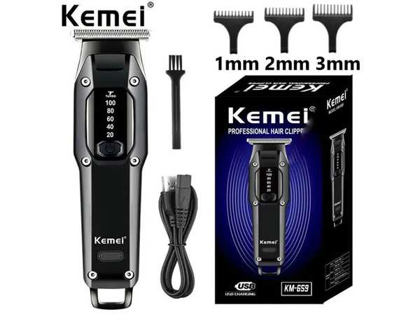 ریش تراش شارژی کمی Kemei KM-659 Grooming Cordless Barber Clippers Hair - تصویر 11