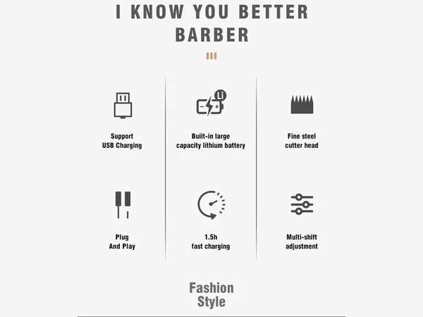 ریش تراش شارژی کمی Kemei KM-659 Grooming Cordless Barber Clippers Hair - تصویر 8