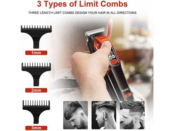 ماشین اصلاح موی سر و بدن شارژی کمی Rechargeable Hair Trimmer Kemei km-658 - تصویر 3